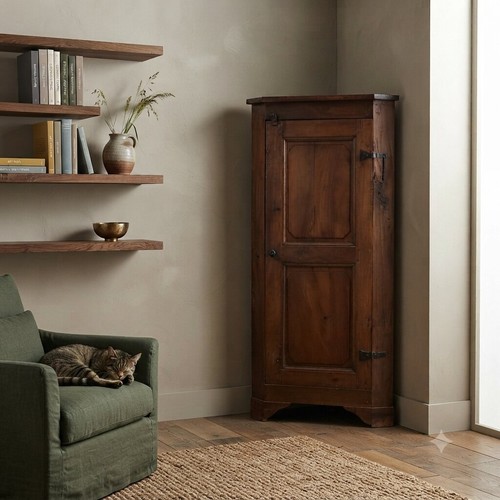 Antiker eckschrank walnuss - eckschrank,