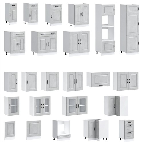 Betongrau küchenschrank - betongrau,