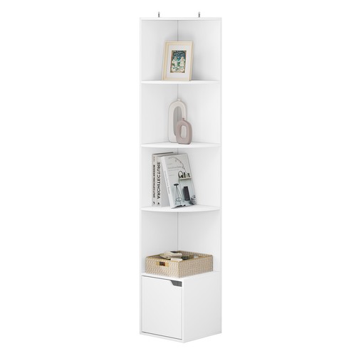 Eckschrank weiß bücherregal - weiß,