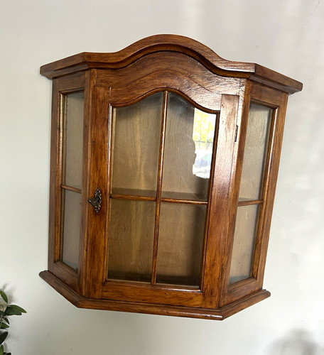 Eck hängeschrank holz glas - eck-hängeschrank, holz/glas