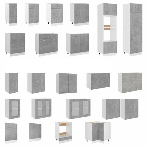 Betongrau küchenschrank - betongrau,