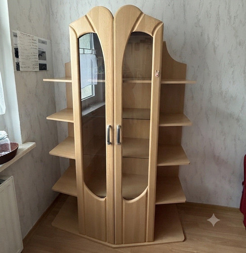 Eckschrank holz beige - holz,
