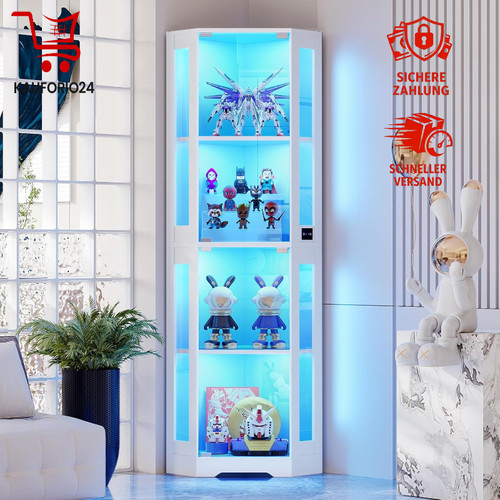 Glasvitrine eckschrank mit - glasvitrine,